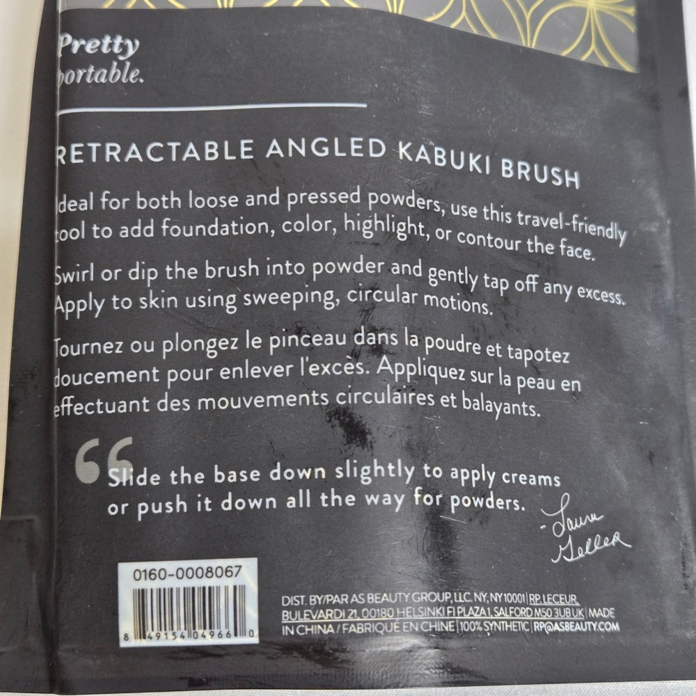3 Laura Geller Makeup Brushes, 2 Retractable Kabuki & Dual Ended Blush & Bronzer - Picture 4 of 12